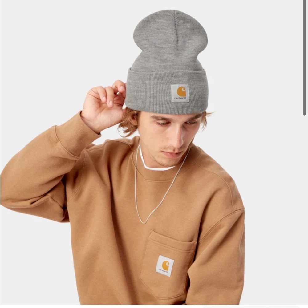 Carhartt Dark Gray Heather Winter Knit Cuffed Beanie Hat